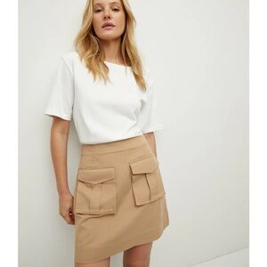 Veronica Beard White and Tan Dress